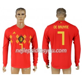 Fotbalový Dres Belgie Kevin De Bruyne 7 Domácí MS 2018 Dlouhý Rukáv