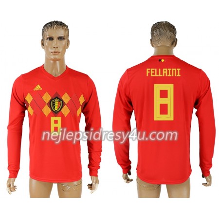 Fotbalový Dres Belgie Marouane Fellaini 8 Domácí MS 2018 Dlouhý Rukáv