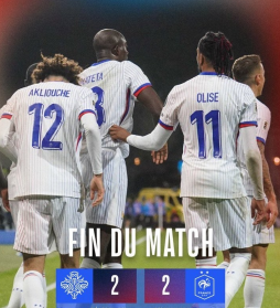 Mbappé chybí, Francie remizuje 2:2 s Islandem